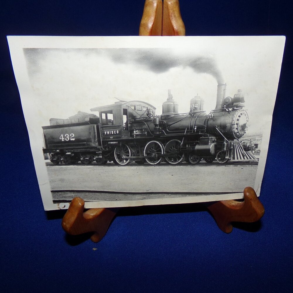 VINTAGE ORIGINAL TRAIN ENGINE PHOTO - FRISCO 432 - 1911